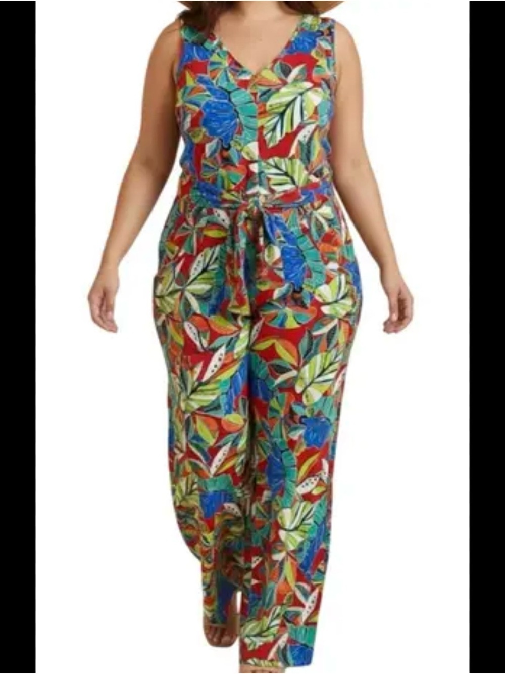 NWT Nicole Miller Crepe One Piece Wide Leg Colorful Jumpsuit Romper Size XS
